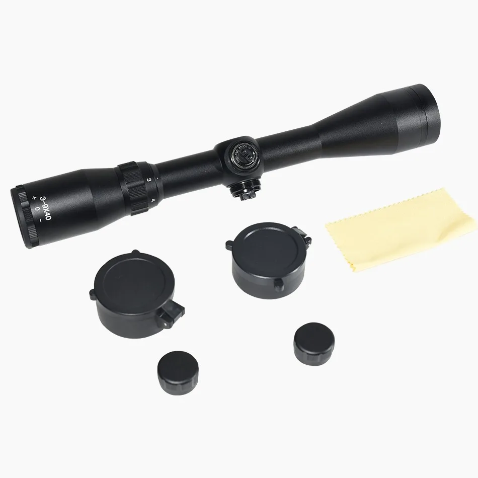 Rifle Scope Tactical Magnifier Scope 3-9x40NG Purple Lens Anti Glare Tactical Rifle Scope HD Telescope Fits Long Range Shooting 11/20mm Rail Hunting Firearms Airsoft