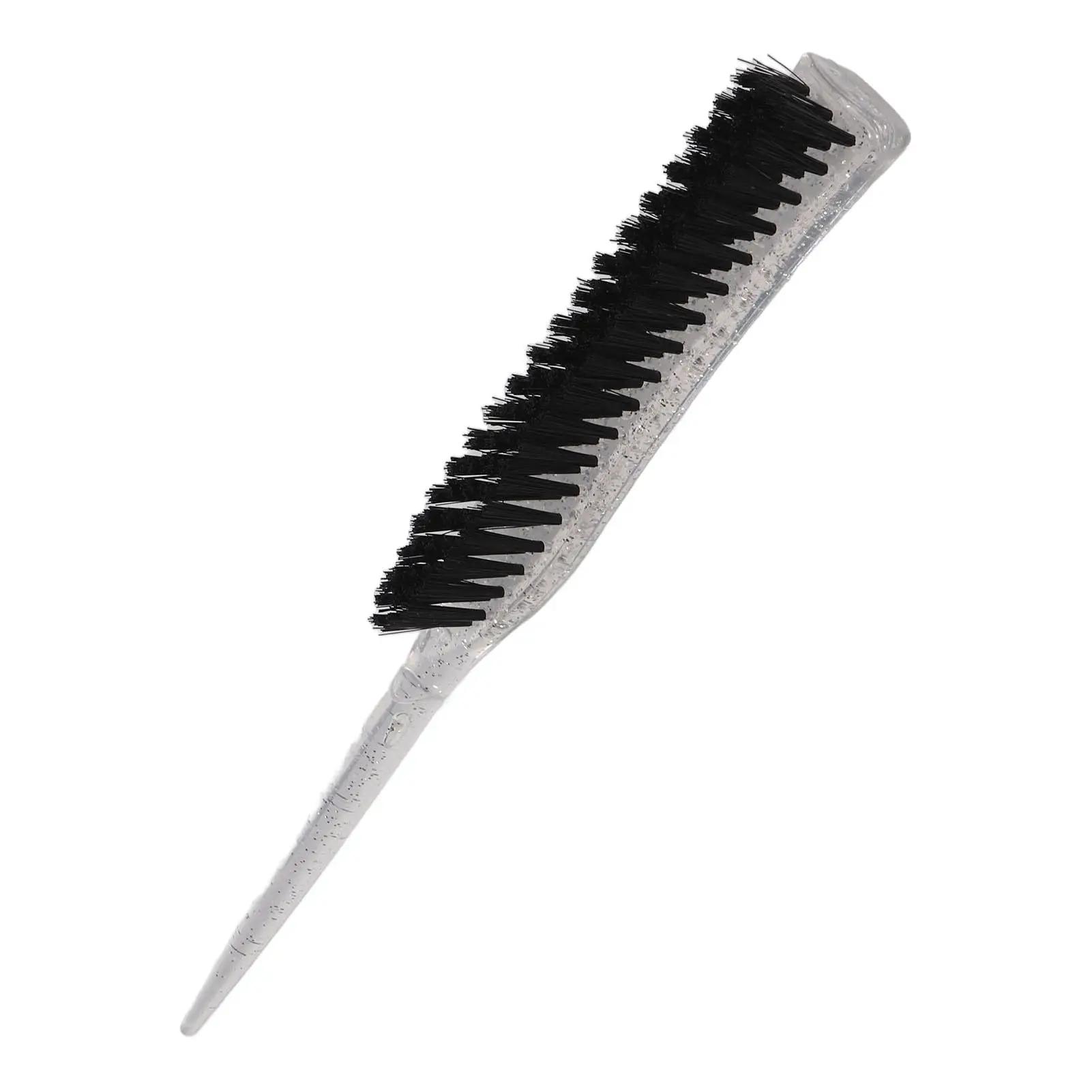 Ergonomic Nylon Handle Rat Tail Hair Teasing Brush - Volume Styling Tool for Men and Women (Home Use)