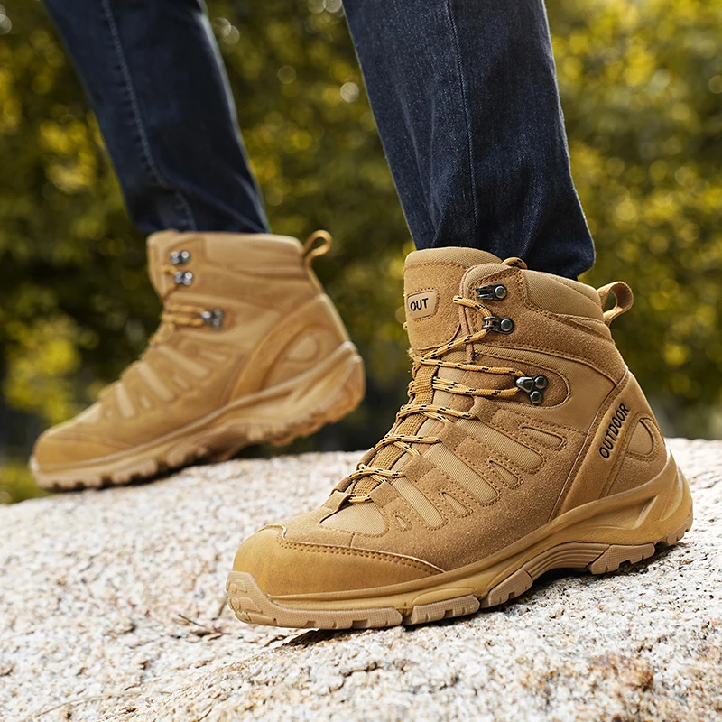أحذية جبلية في الهواء الطلق للرجال ، أحذية المشي ل...