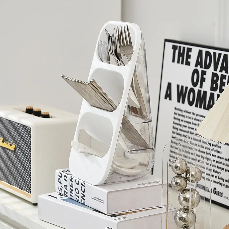 Cutlery Storage Tray Knife Block Holder Tableware Organizer Spoon Fork Separation Box Kitchen Drawer Plastic Container Cabinet 2