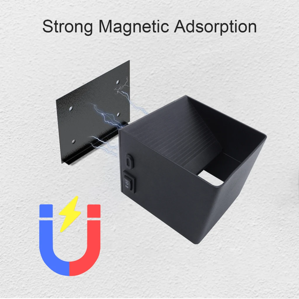 مصباح حائط LED قابل لإعادة الشحن عبر USB مع شفط مغ...