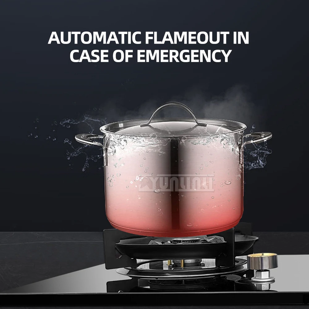 Household Energy-Saving Natural Gas Stove Liquefied Gas Stove 5.0KW Embedded Double Stove 4