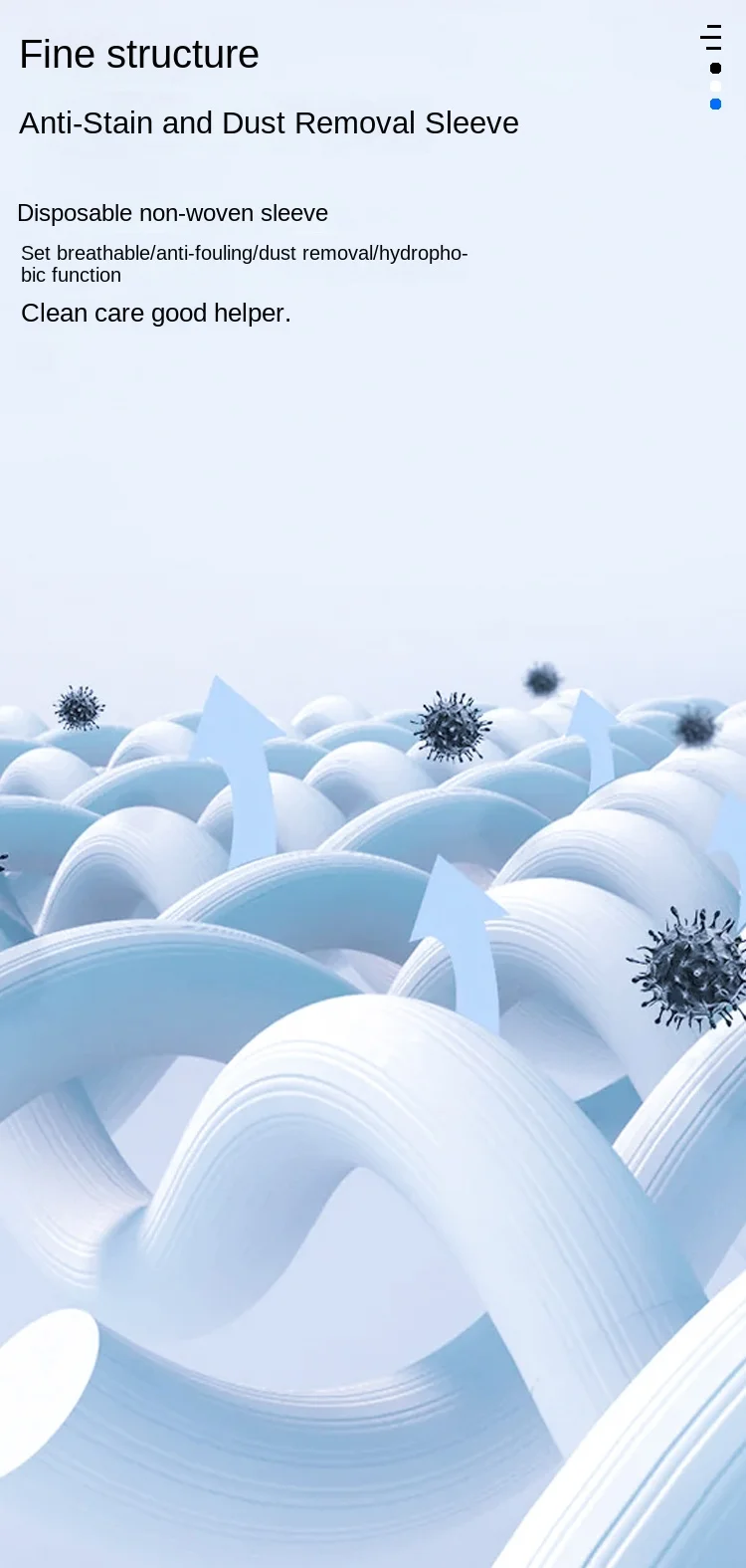 100 Pieces Disposable Non-woven Fabric Sleeves for Kitchen Women and Men Waterproof Oil-proof and Dirt-resistant Sleeves