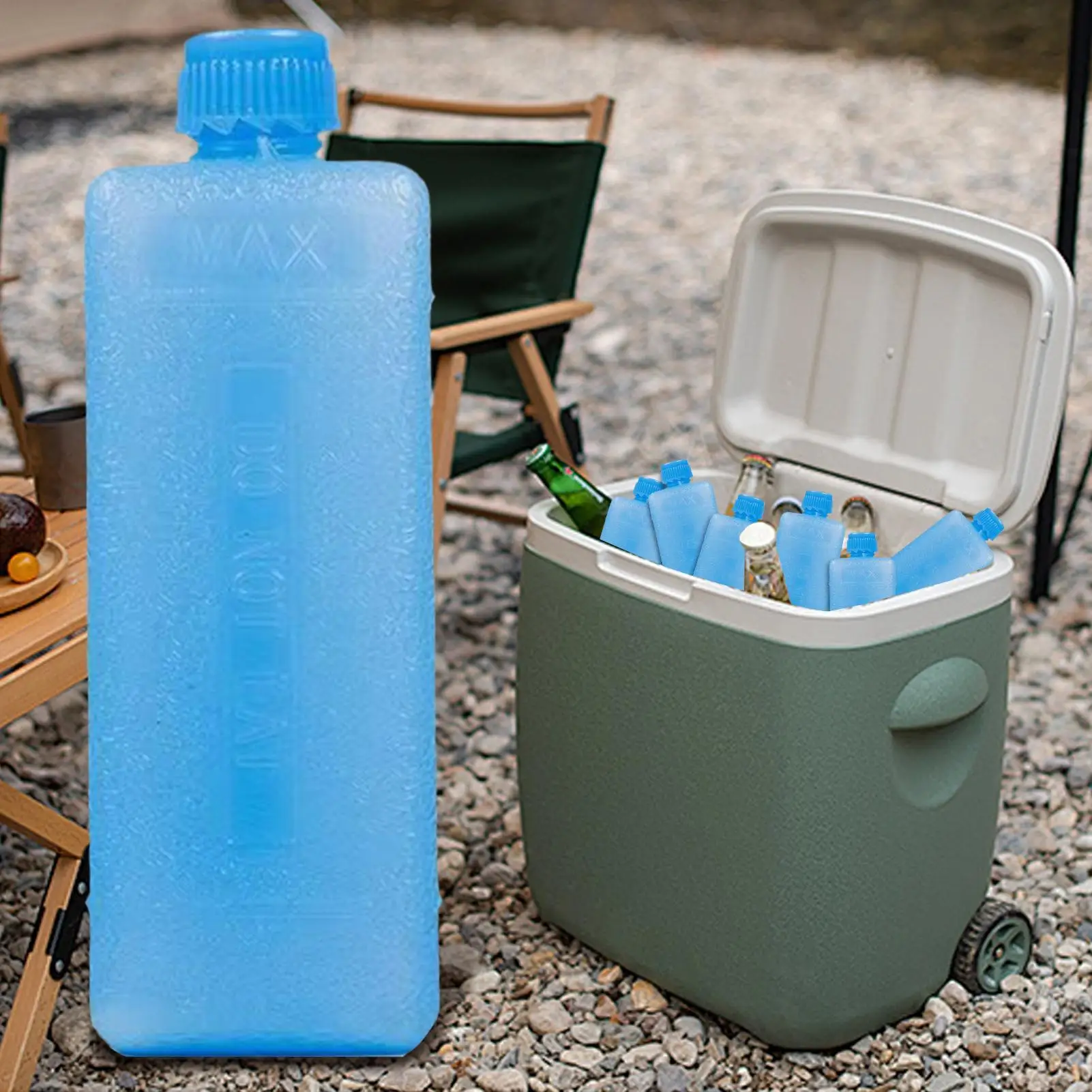 8pcs Reusable Ice Box PE Ice Crystal Box Refrigeration Keep Fresh Picnic Cooler Box Durable Air Conditioning Fan Ice Crystal Box