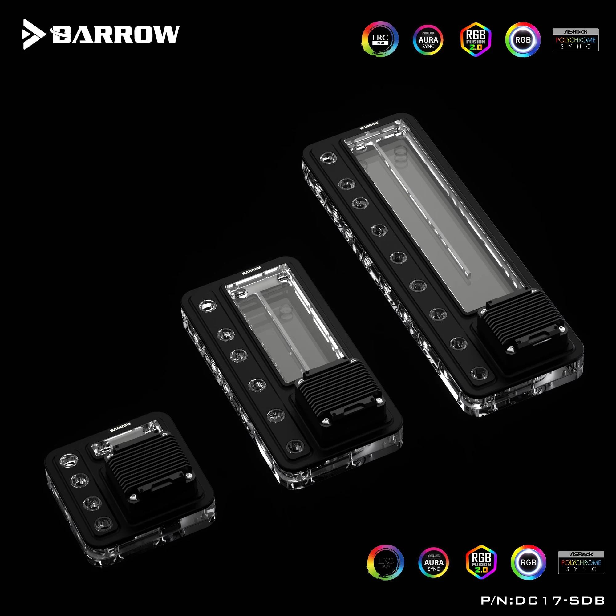 BARROW Acrylic Distro Plate / Board for PC Cooler System Case / Fit Hard Hose Tube Combo DDC Pump DC17-SDB 120/240/360