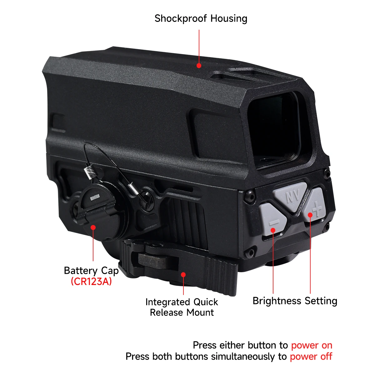 Gen II Holographic Red Dot Sight Tactical and 3X Magnifier Combo QD Mount Rifle Airsoft Optic Collimator Scope with Full Marking For Red Dot Sight Tactical Magnifier Scope Rifle Scope Holographic Collimator