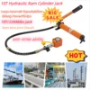 10T Hydraulic Ram Cylinder Jack  Hydraulic Jack Hand Pump,0.43" Stroke for Machinery Shipbuilding 1