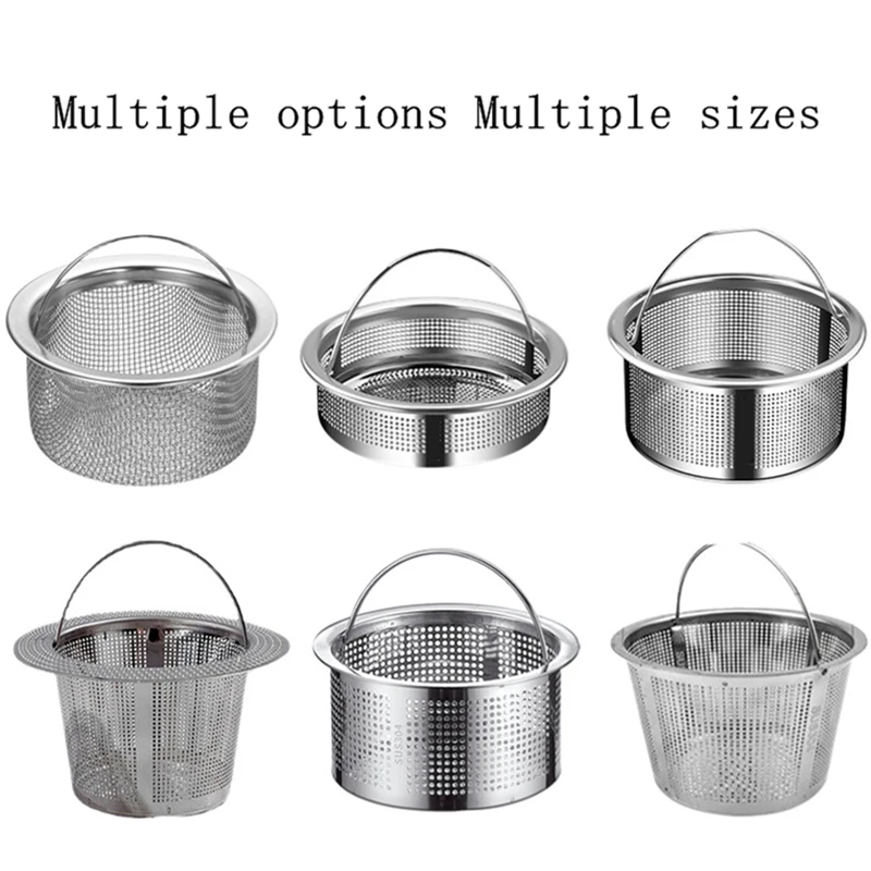 Kitchen Sink Drain Filter Stainless Steel Sewer Mesh Sink Strainer Bathroom Wash basin Waste Screen Hole Filter Trap