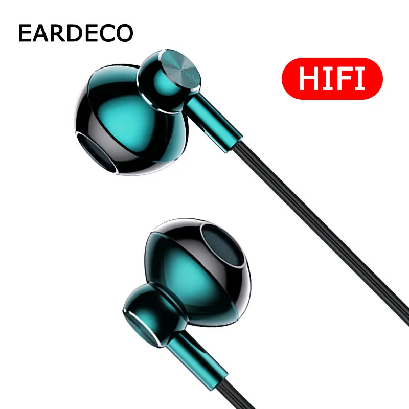 

EARDECO 3.5mm Wired Headphones Genuine Wired Earphone HD Microphone Noise Canceling Sport HiFi Bass Stereo Headset for phone