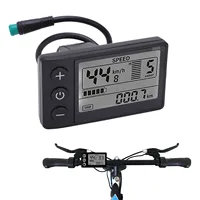 Electric Cycle S866 LCD Display Meter 24V 36V 48V Control Panel with Water Resistant Plug Electric Cycle LCD Display Meter