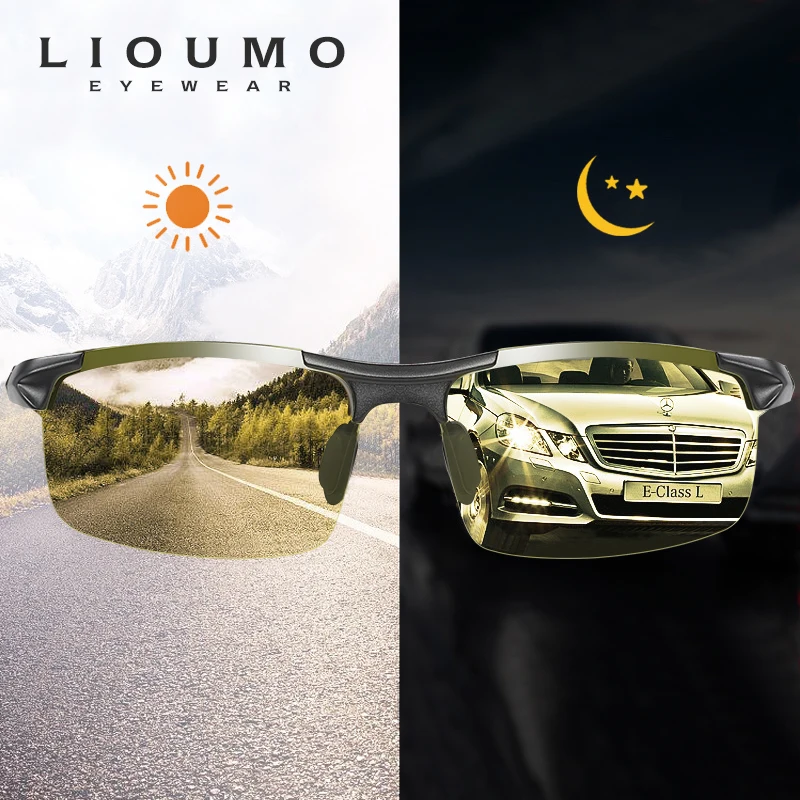 

LIOUMO 2023 высококачественные фотохромные поляризационные солнцезащитные очки для мужчин с защитой UV400 очки для вождения с антибликовым покрытием zonnebrillen