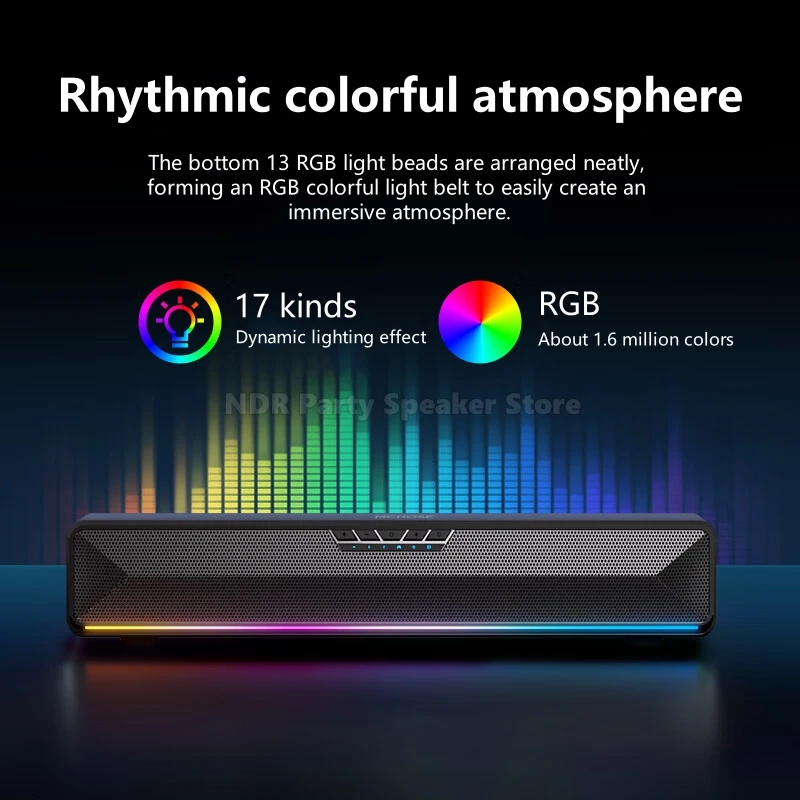 G20 컴퓨터 오디오 스피커 Bluetooth 5.4 Esports 게임 7.1 사운드 서브우퍼 USB 유선 데스크탑 스트립(HD 마이크 포함) RGB 조명