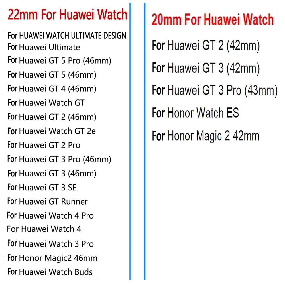 Versatile 20/22mm Watch Strap Bracelet Wristband