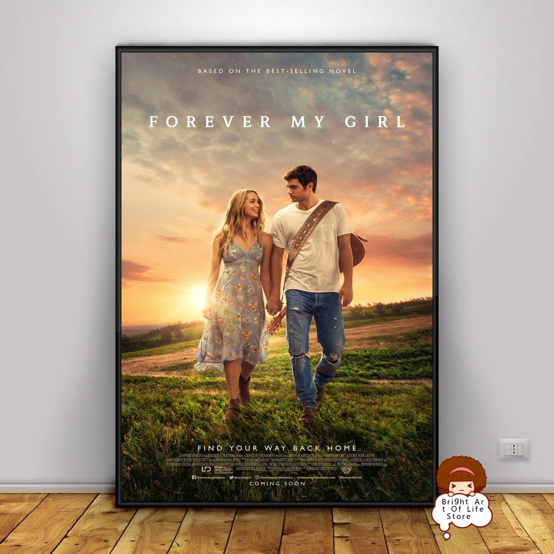

Forever My Girl (2018) Movie Poster Cover Photo Canvas Print Wall Art Home Decor (Unframed)
