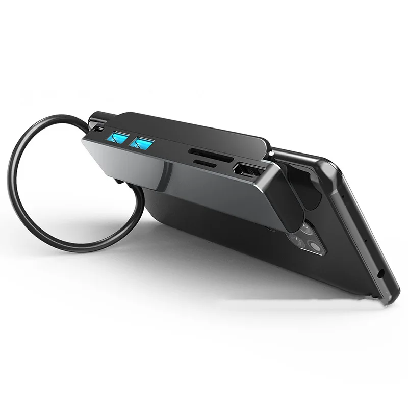 

6 IN 1 Type-c Docking Station Side Clip Bracket Expansion Usb-c Hub Macbook Computer Converter