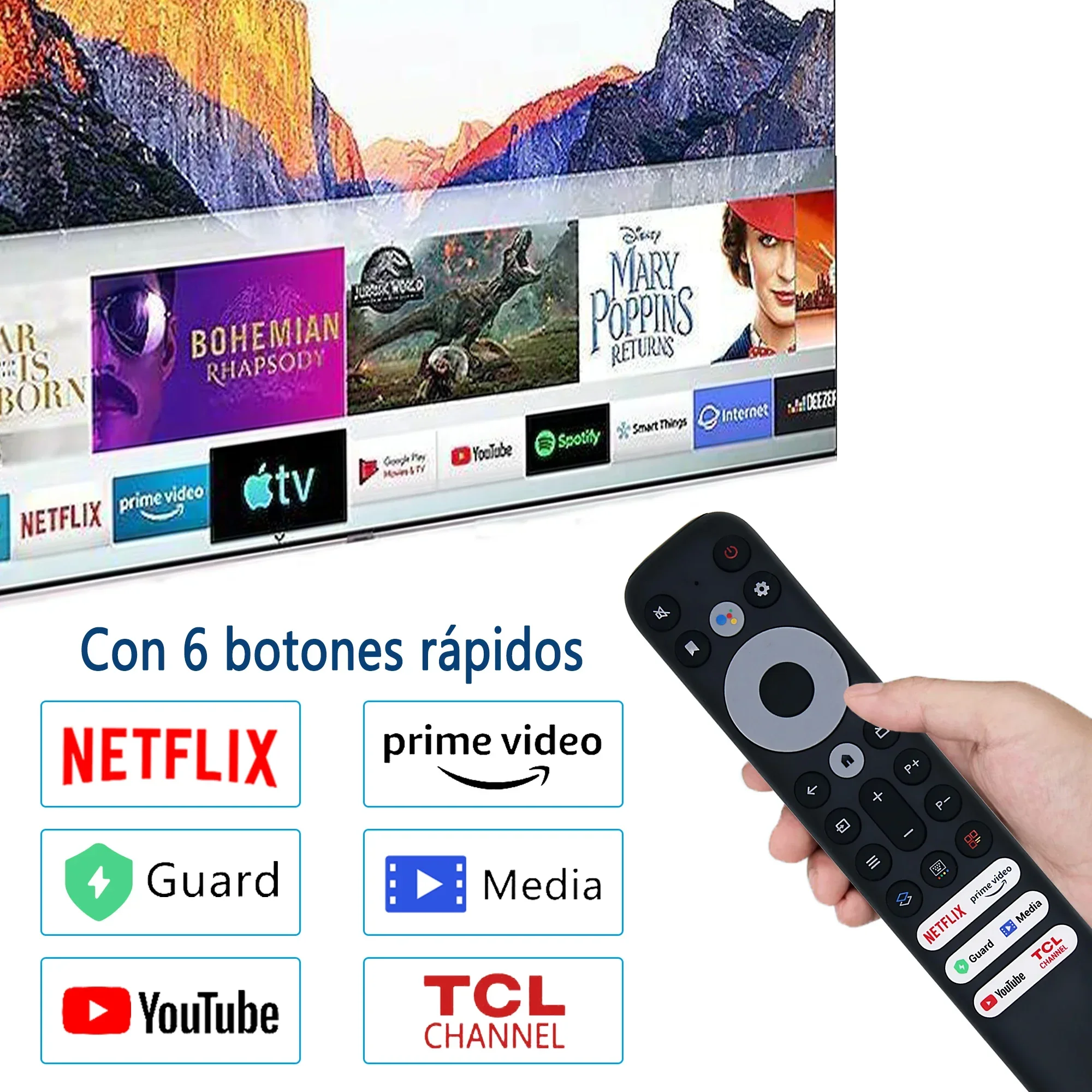 Telecomando ALLIMITY RC902V FAR1 Per TV TCL E IFFALCON - Sostituzione Facile, Nessuna Programmazione - 4