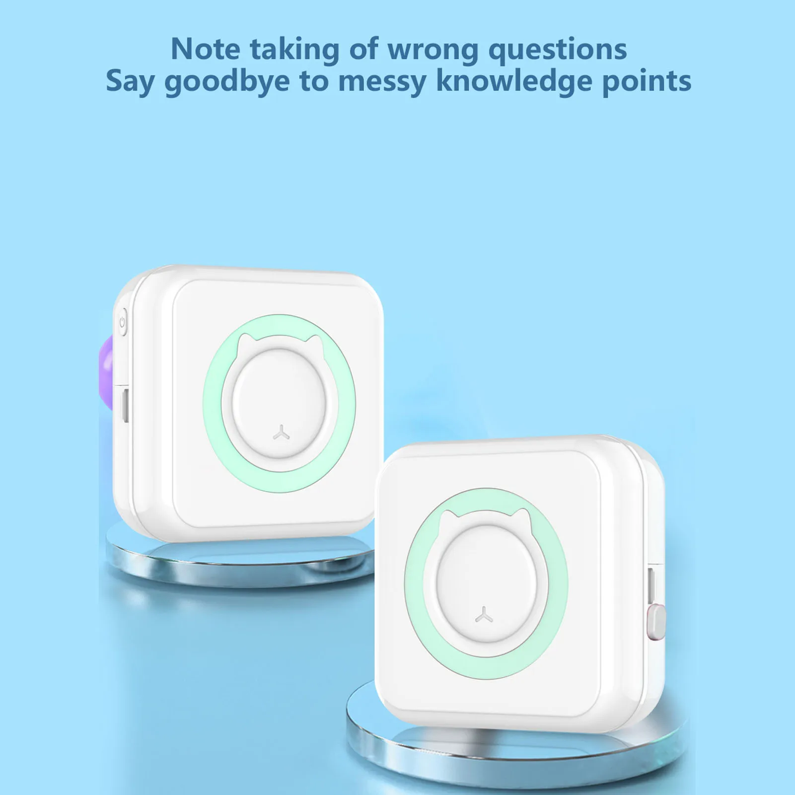 Thermal Printer Wireless Inkless Printing Machine for Photo Label Shopping List Built in Battery Thermal Printing Machine