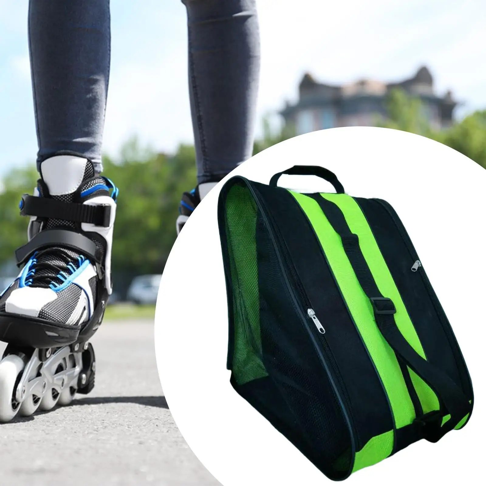 Roller Skate Bag Ice Skating Bag Pouch Oxford Cloth Skating Shoes Storage Bag Skate Carry Bag for Inline Skates Sports Travel Roller Skate Bag Ice Skating Bag Pouch Oxford Cloth Skating Shoes Storage Bag Skate Carry Bag for Inline Skates Sports Travel