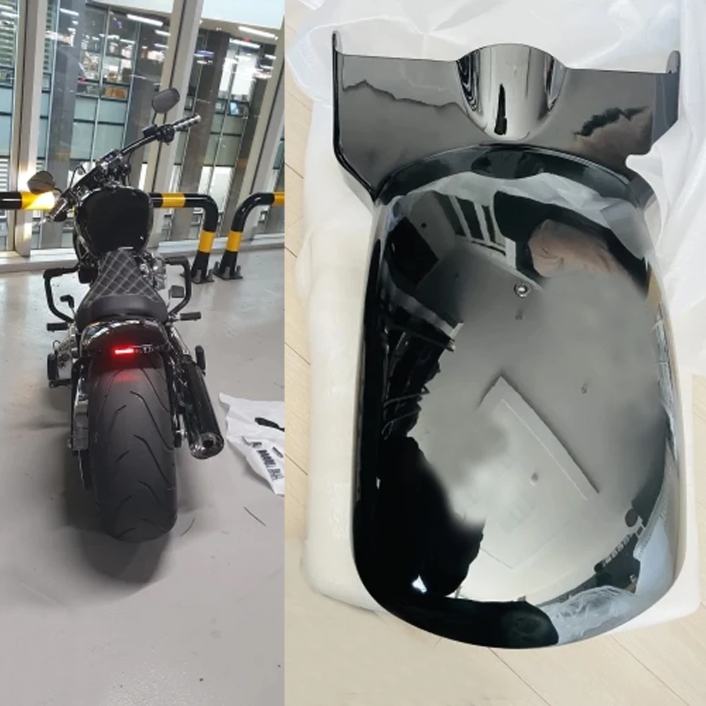 

For Harley Softail Fat Boy Breakout FXDR Rear Fender Mudguard Cover Brake Turn Signal Lights LED Flashlight 2018-2021 2022 2023