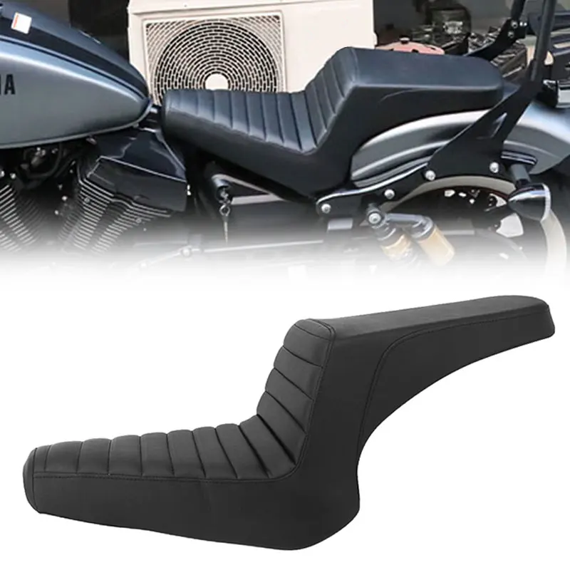 

Black Motorcycle Front Driver Rear Passenger Two Up Seat For Yamaha Bolt 950 XV950 XVS 950 R/C SPEC 2013-2019