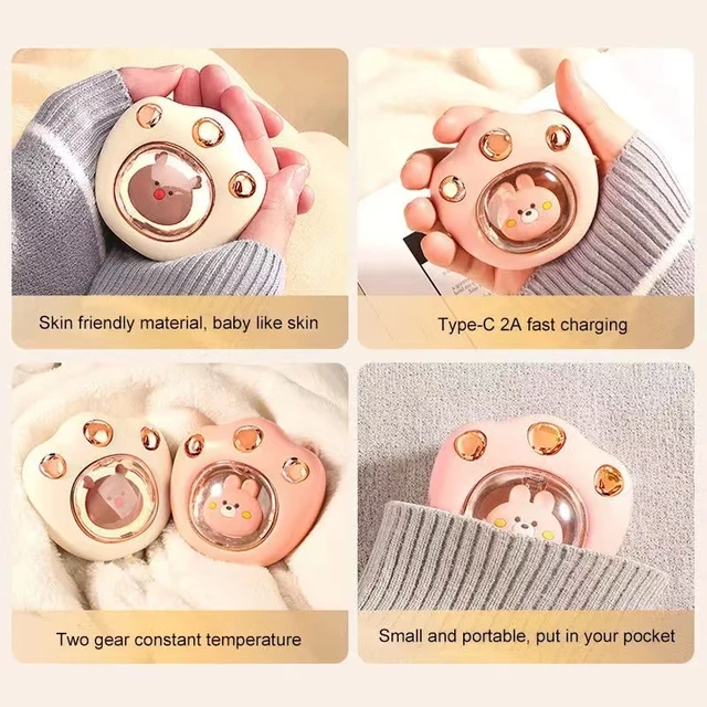 Aranyos Macska Karom Kéz Meleg, Kényelmes Usb Lélegzetelállító, Fényes Töltő, Hordozható, - Image 2