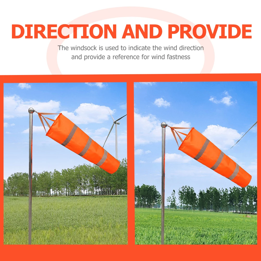 Hanging Reflective Stop Nylon Weathervane Windsock Outdoor Wind Direction Flag Measurement Sock Bag Reflective Fluorescence Belt