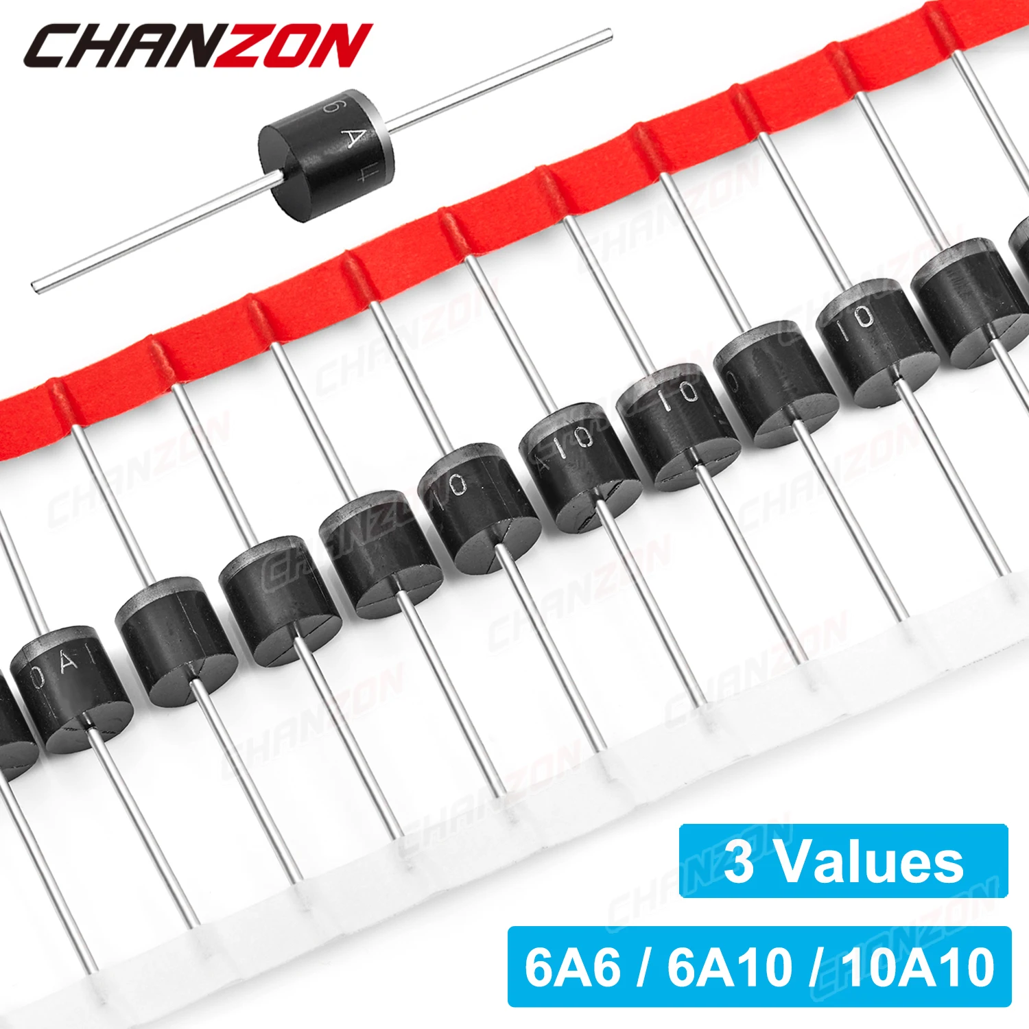 20 Pz 6A4 6A10 10A10 R-6 Raddrizzatore A Diodi Assiali 6A 10A 400V 1000V Silicio Dip Foro Passante Diodi Elettronici Originali Ad Alta Potenza