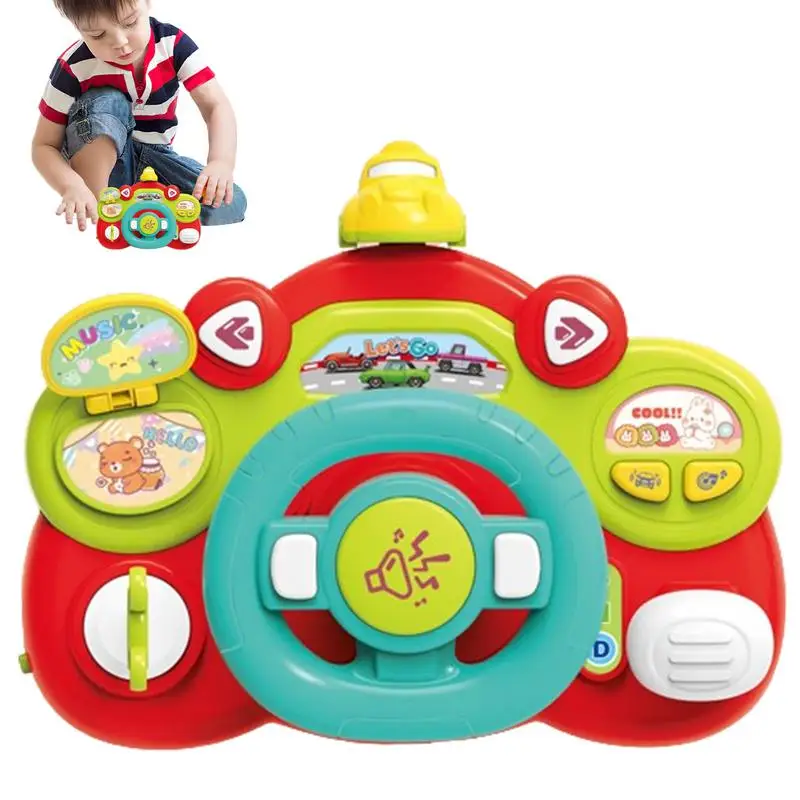 

Musical Steering Wheel Toy Toddler Simulation Wheel Driving Toy With Light Driving Learning Educational Toy Pretend Play Car