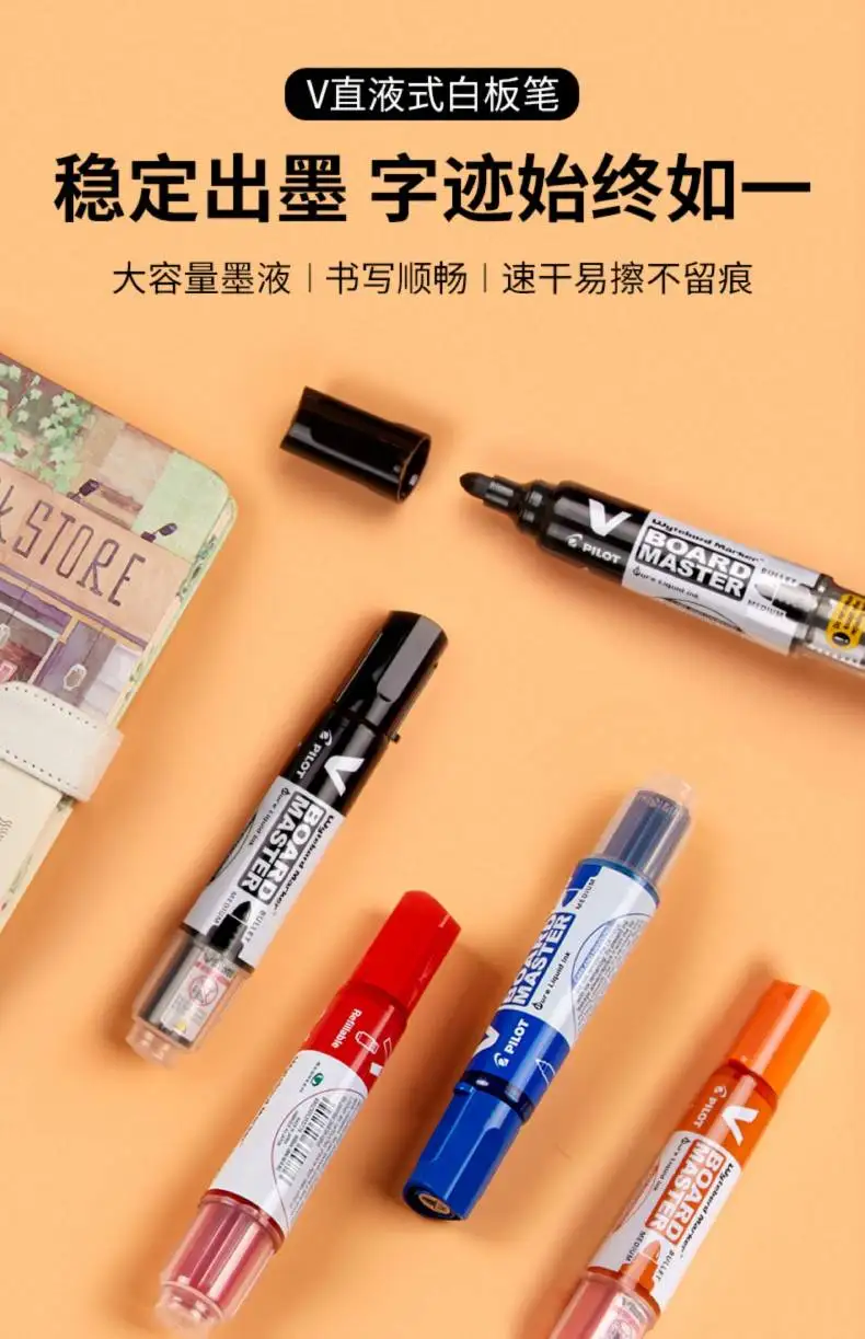 PILOT Whiteboard-Stift, austauschbare Tinte, hochwertige, direkt flüssige, löschbare Farbmarker auf Wasserbasis, ästhetisches japanisches Briefpapier – Detail 2