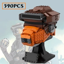 

New Star Space Wars Movie Figures Boushhs Bounty Hunter Helmet Bust MOC-60164 Building Blocks Boys Toys Children Kid Gift