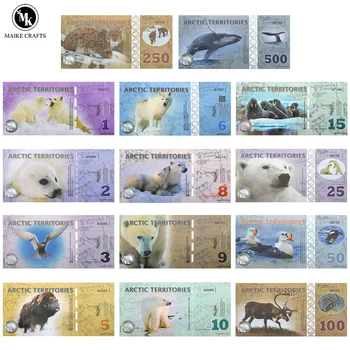 UNC Arctic Dollar Banknote Polar Bear Animal 1/2/3/5/6/8/9/10/15/25/50/100/150/250/500 Dollar Banknote Collection Holiday Gifts