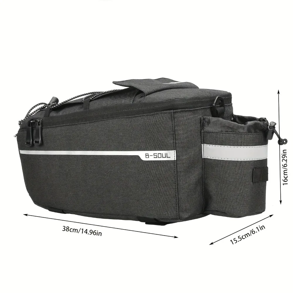 Bike rear bag reflective strips night safety
