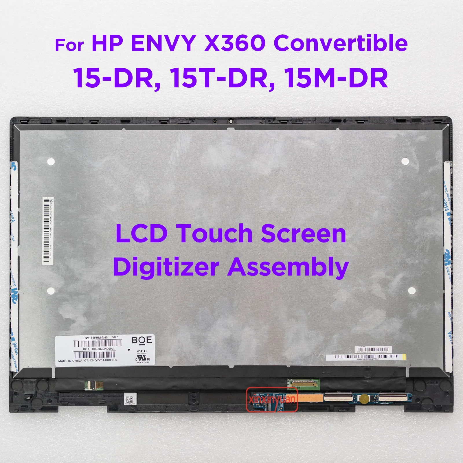 

Сенсорный ЖК-экран с цифровым преобразователем в сборе для HP ENVY X360, 15-DR, 15M-DR, 15T-DR, 15-DS, 15M, 15Z-DS, 15-DR0012DX, L53545-001