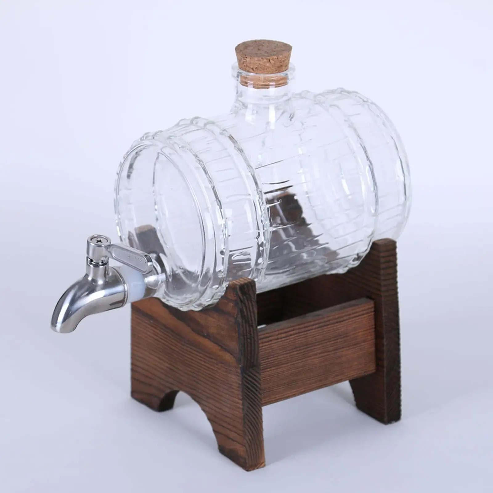 Glass Barrel Storage Container Commercial Beverage Dispenser for Bar Home RV