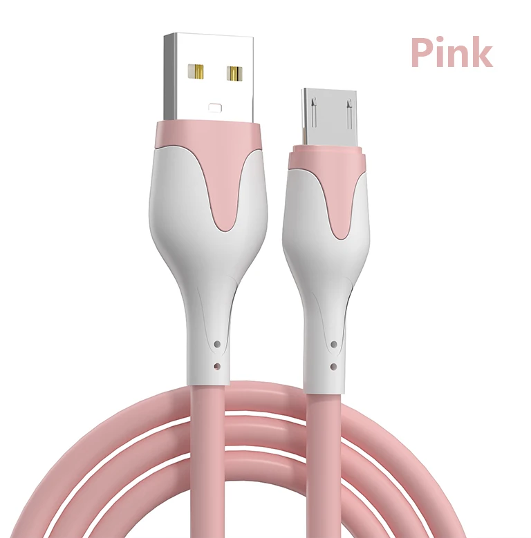 3A Fast Charge USB  Cable Soft Silicone Type C Cable For Xiaomi Redmi Samsung Realme Cables Data Cord Charger USB Cable Phone