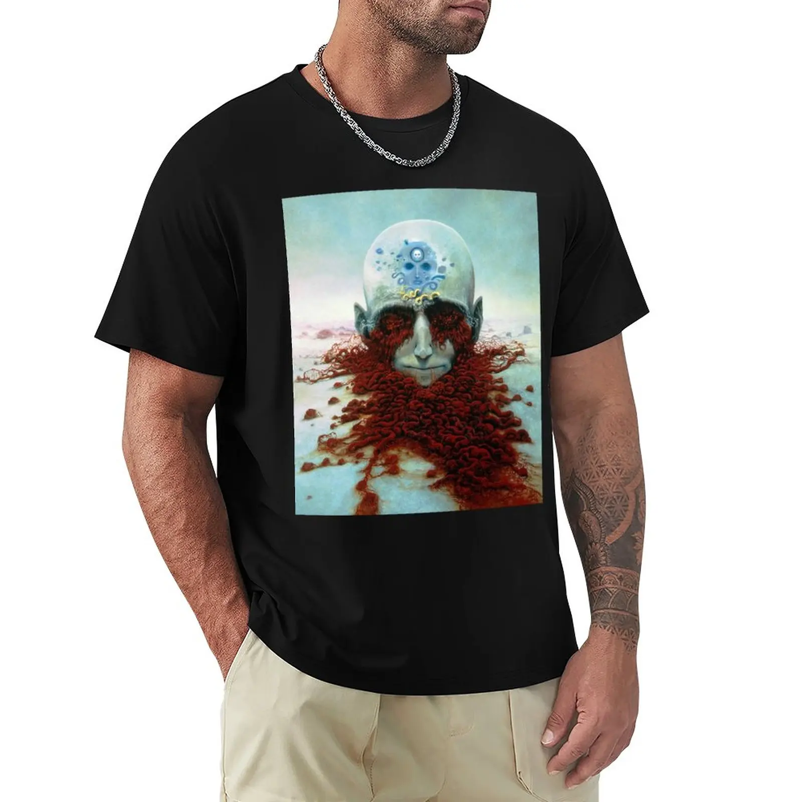 

Beksinski T-Shirt cute clothes blanks mens clothing