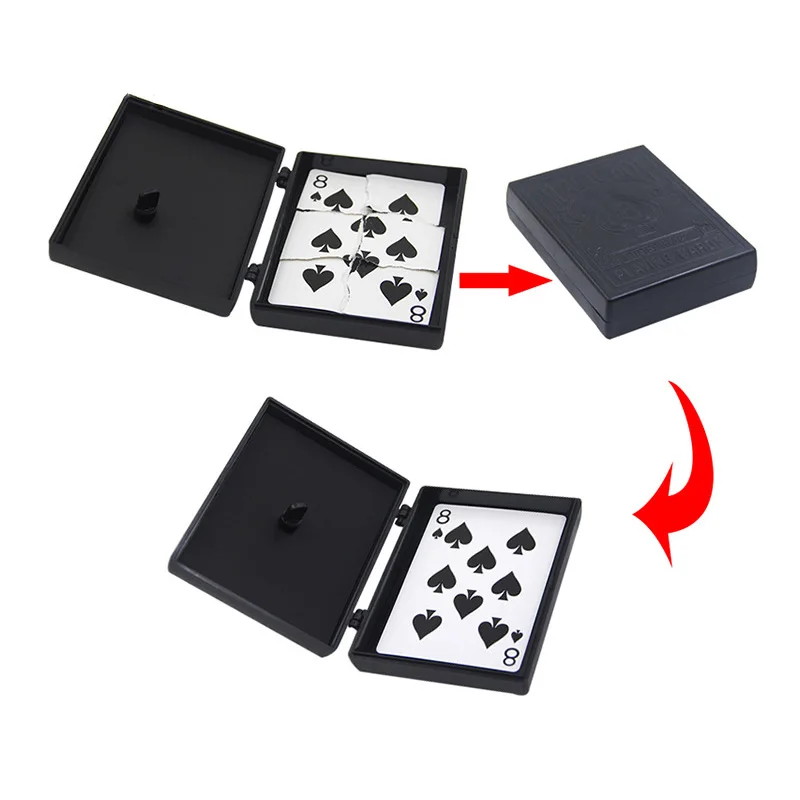Restore Box Miracle Card Case Magic Tricks Plastic Box Broken Paper
