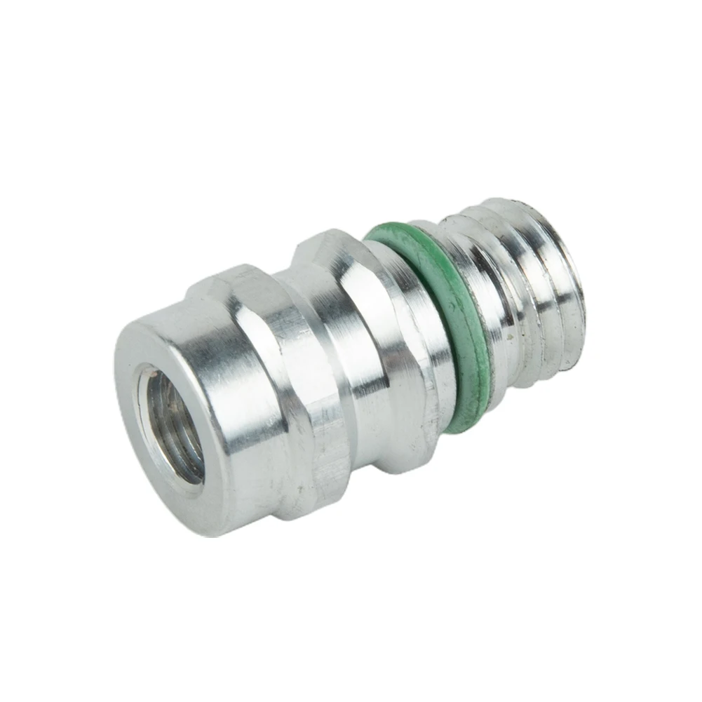 

1pc Professional Grade R-134a High Side A/C Fittings: Premium Aluminum Port Adapters For Enhanced Vehicle Cooling Systems