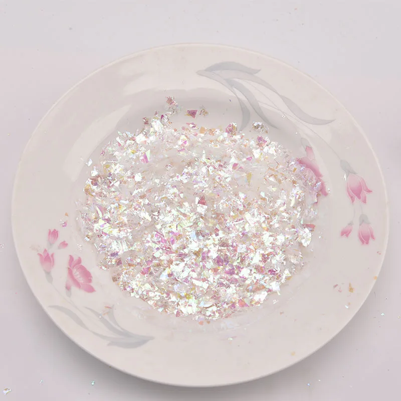 Irregular Shell Paper Sequin DIY Nail Flakies Colorful Paillettes Glitter Nail Art Sequins for 3D Art Decoration 500g/Pack