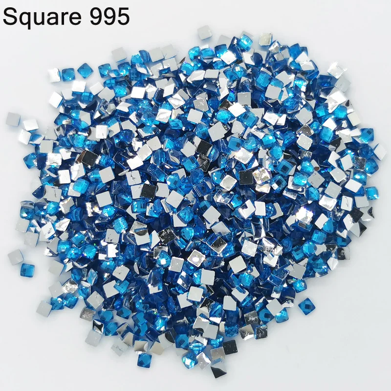 2021 New Crystal Resin Shinny Stone 2.5mm Square Drills Diamond Painting Embroidery Rhinestone Mosaic 