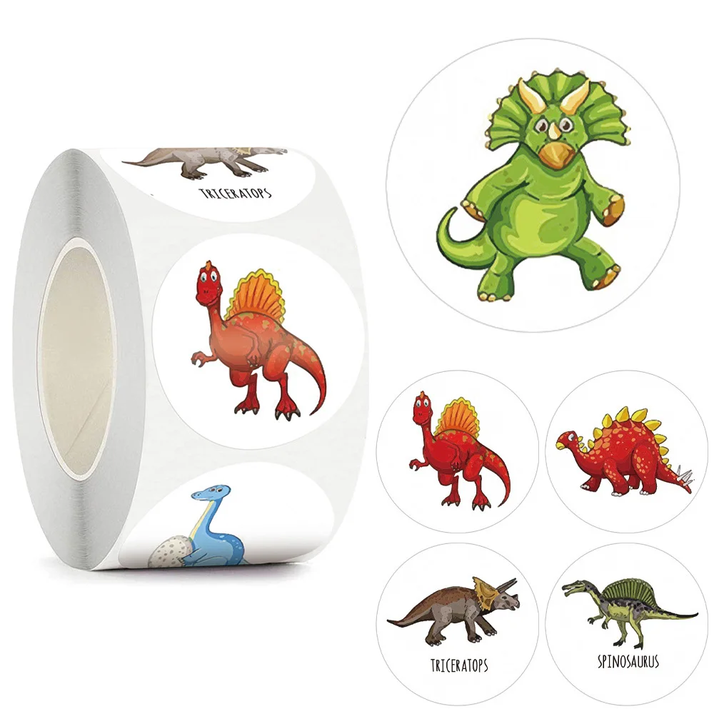 100-500PCS Children's Cartoon Stickers Little Dinosaur Pattern Kids Stationery Supplies School Teacher Supplies Reward Stickers