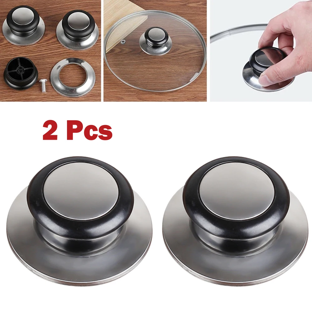 

2 PCS Pan Lid Grip Knobs For Glass Lid Pot Pan Cover Replacement Handle Kitchen Cookware Lids Sauce Pan Pot