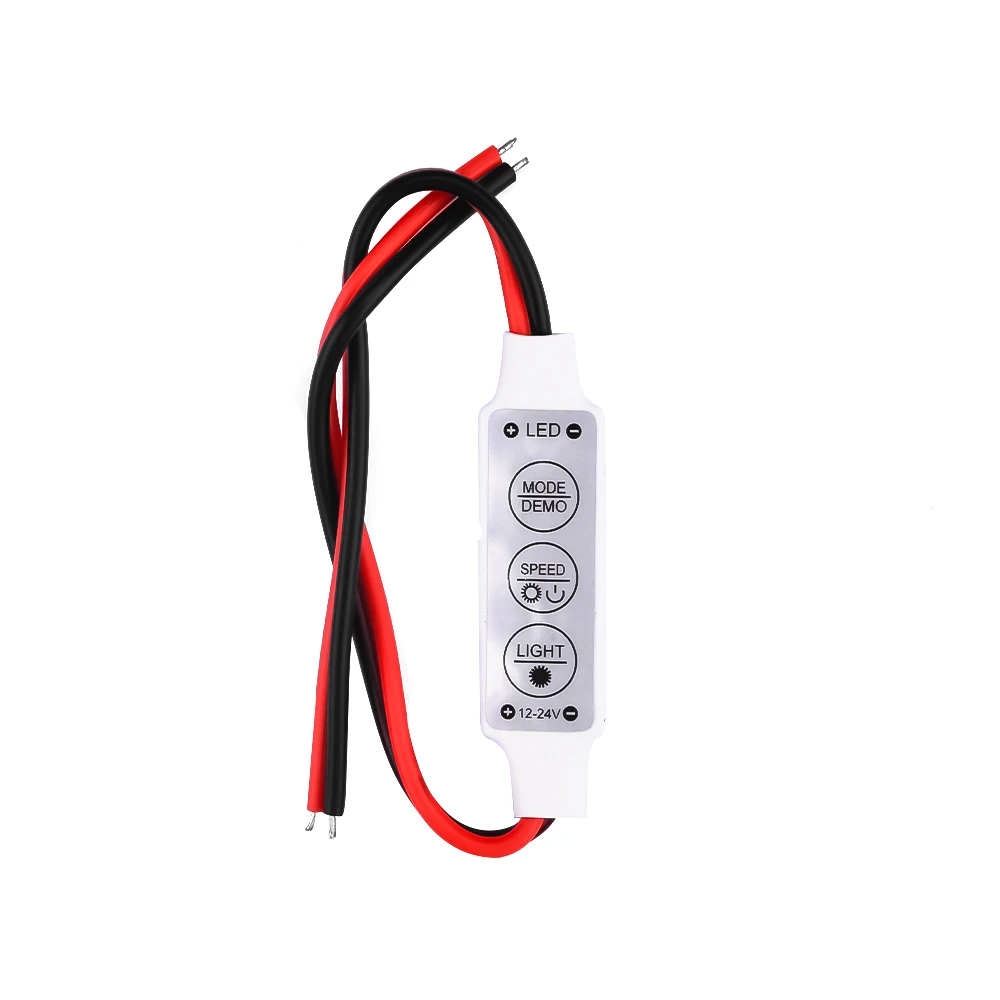 1Pcs DC 12V 3 Keys Single Color Dimmer LED Controller Brightness Dimmer  Switch For 5050 3528 5630 Led Strip Lamps Lighting