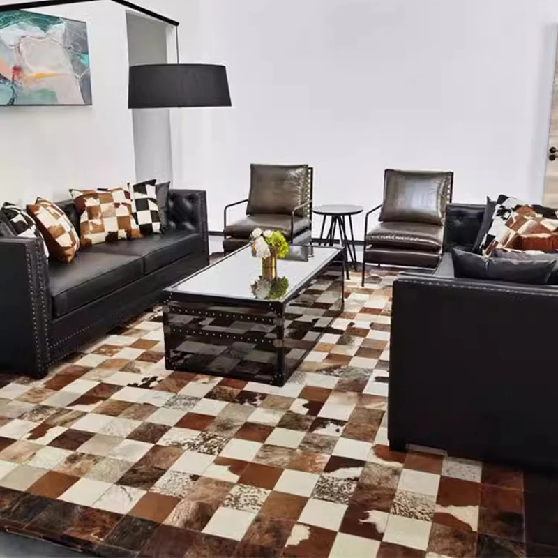 Brown Genuine Cowhide Carpet Living Room Natural Cow Fur Large Home Area Rug Nordic Style Bedroom Floor Mat Bedside Carpets Deco - Image 2