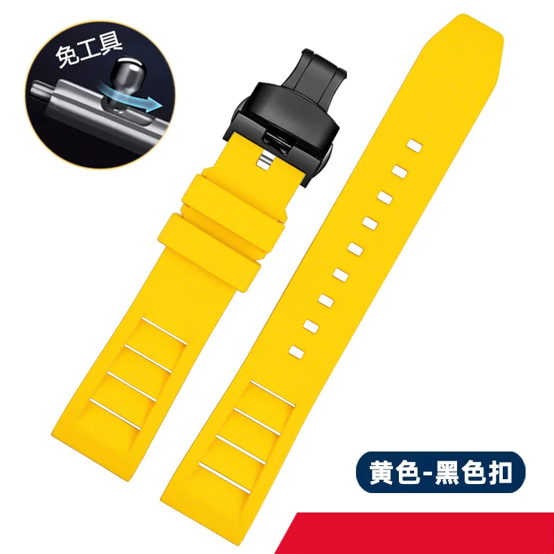 thumbnail image 1 of Correa de caucho fluorado para Seiko IWC Rolex Waffle Strap Bracelets Fashion Universal Mens Diver Silicone Sports Watch Band 20 22mm, 1 of 5