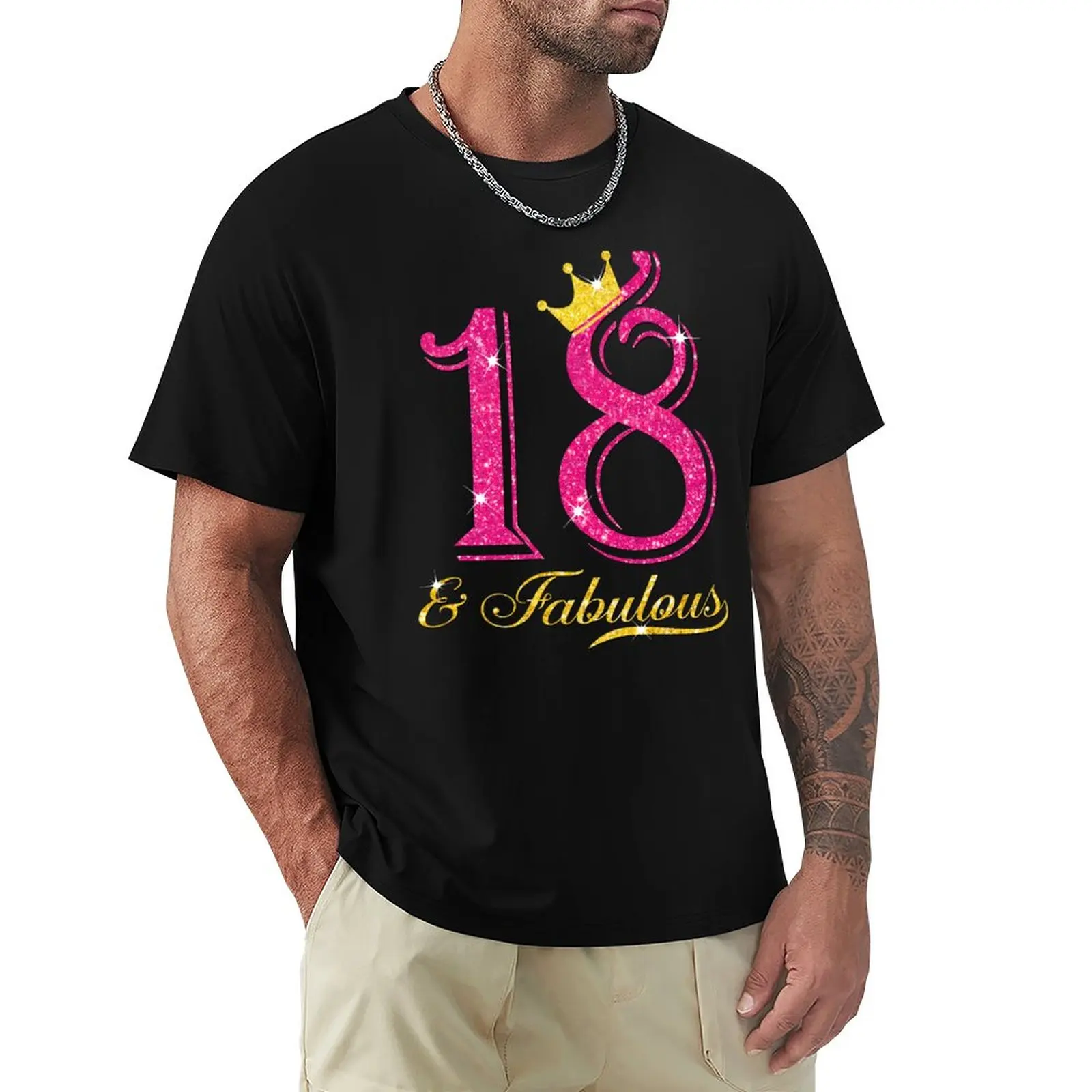 

18th Birthday Girl Fabulous Princess Shirt T-Shirt boys animal print shirt cute tops heavy weight t shirts for men