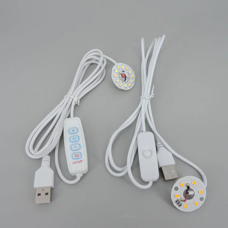 Description Picture 6 of itemDC 5V 3W USB LED chip Lights single 3 Colors warm white Night Light Desk Book Lamp with Switch warm Dimmable power cable 1.5m P1