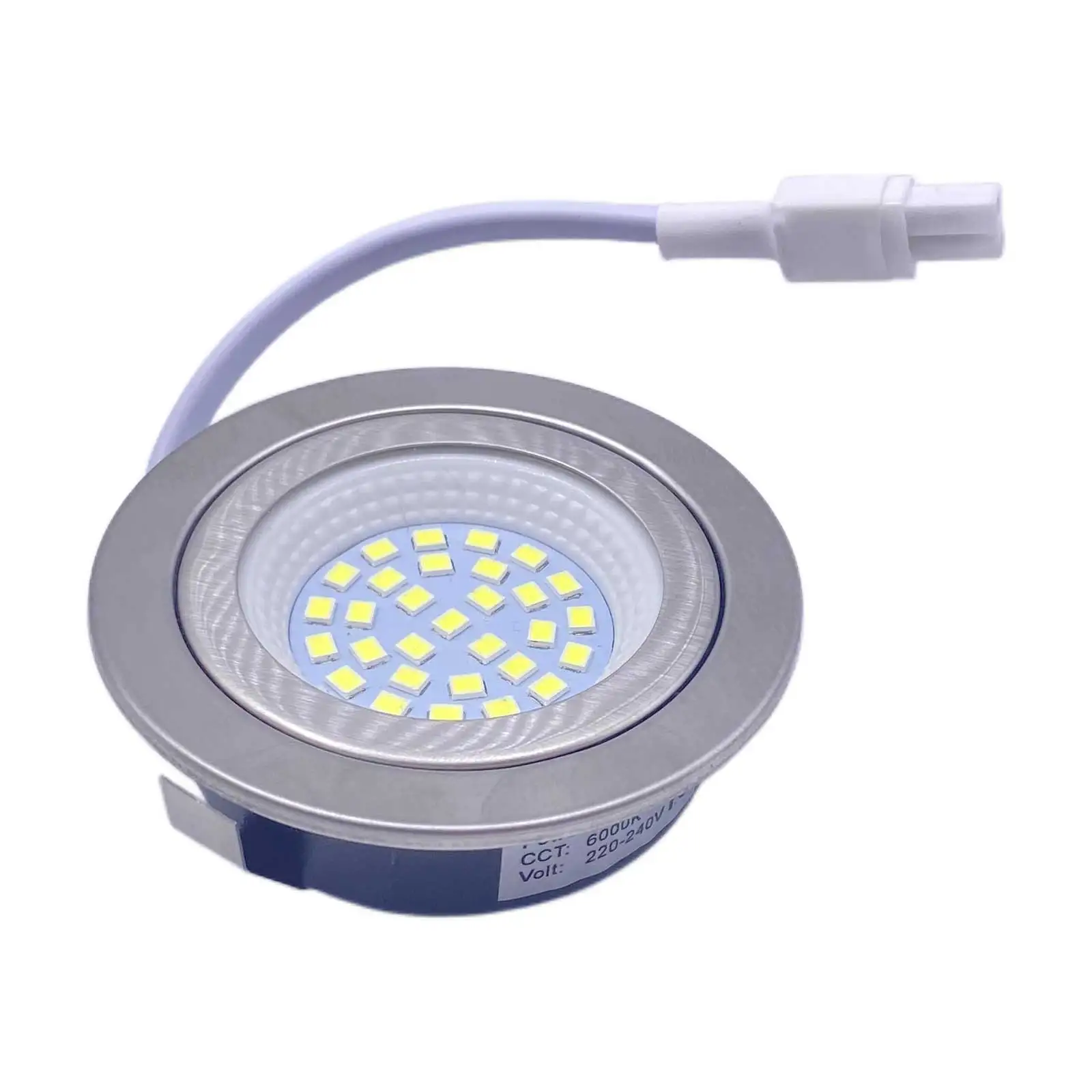 RUEHALF 2 Stuk Afzuigkap Lamp Led 2.5W 220-240V For 60 Mm Gat Keuken Onder Kast Kast Verlichting 20W Halogeenlamp Equivalent(White 6000K