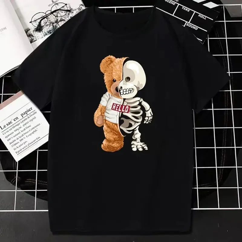 

2023 Plush Robot Printed T-shirt Men's and Women's Casual Graphics Unisex Wide Shirt Hot Sale