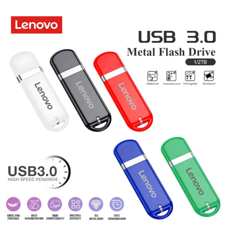 Lenovo 2Tb Pen Drive Chiavette Usb Mini Metal Usb 3.0 Pendrive Creative Usb Memories Flash Memory Card Regali Gratuiti Per Switch